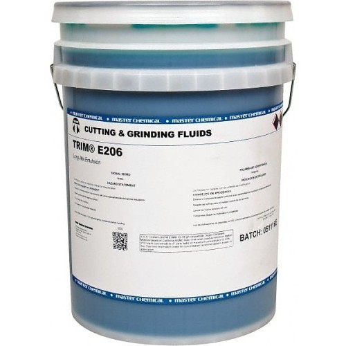 Master Fluid Solutions TRIM® E206P Soluble Oil (Emulsion) Coolant, 5 gal Container, Pail Container, Mild Odor/Scent, Liquid Form, Dark Blue