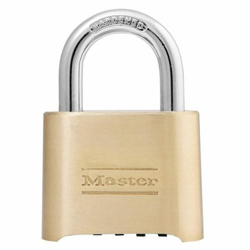 Master Lock® 175 Safety Padlock, Keyless Key, Laminated Steel Body, 5/16 in Shackle Diameter, Combination Locking Mechanism