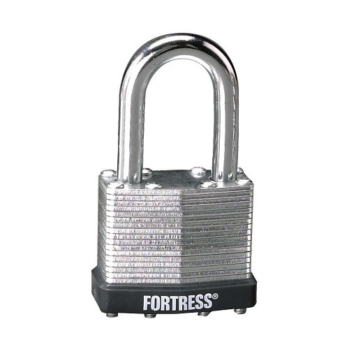 Master Lock® 567043 Fortress Padlock, Different Key, Steel Body, 1/4 in Shackle Dia, 4-Pin Tumbler Cylinder