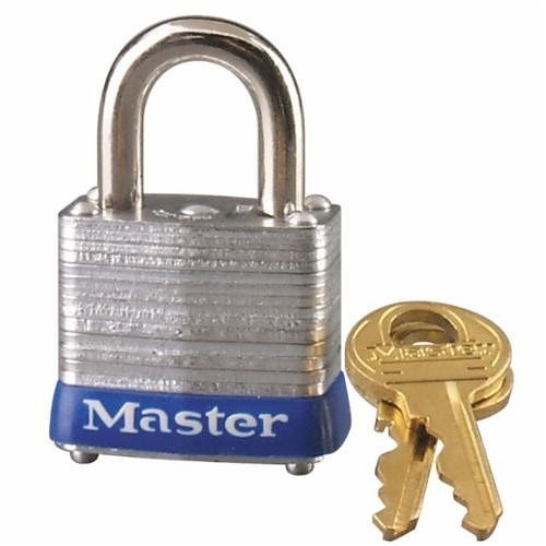 Master Lock® 7KA Safety Padlock, Alike Key, Laminated Steel Body, 3/16 in Shackle Diameter, 4-Pin Tumbler Locking Mechanism