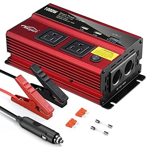 Maxpart U3988 Car Power Inverter, 2 Outlets