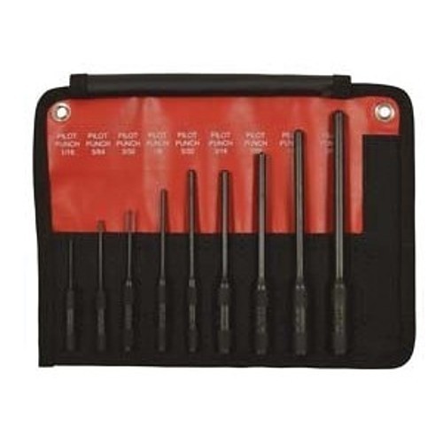 Mayhew™ 62252 Pilot Punch Kit, 7-1/2 in OAL, 9 Pieces