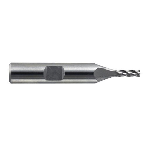 Melin Tool Company Melin Tool Company 12974 Square End Mill, 1/8 in Cutter Dia, 3/4 in Length of Cut, 4 Flutes, 3/8 in Shank Dia, 2-5/8 in Overall Length, Uncoated