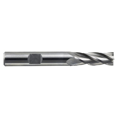 Melin Tool Company Melin Tool Company 41448 Square End Mill, 1/4 in Cutter Dia, 5/8 in Length of Cut, 4 Flutes, 3/8 in Shank Dia, 2-7/16 in Overall Length, TiCN Coated