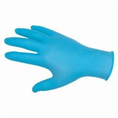 MCR Safety 7010L VitriShield™ Disposable Gloves, Non-Sterile, Large, #9, Nitrile/Vinyl, Blue, Smooth, Standard Finger/Wing Thumb/Reversible Pattern, Unlined, Rolled Cuff, Non-Powdered, 9.84 in Length, 4 mil Thickness