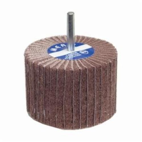 Merit® Bear-Tex® 08834120458 Combination Spindle Mounted Non-Woven Flap Wheel, 4 in Dia Wheel, 2 in W Face, 1/4 in Dia Shank, 120 Grit, Very Fine Grade, Aluminum Oxide Abrasive