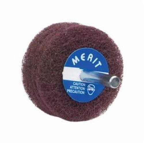 Merit® Bear-Tex® 08834131554 Non-Woven Disc Wheel, 2 in Dia, 1/4 in Center Hole, 1 in W Face, Medium Grade, Aluminum Oxide Abrasive