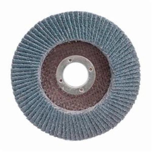 Merit® PowerFlex® 08834190175 Center Mount High Density Coated Abrasive Flap Disc, 4-1/2 in Dia, 7/8 in Center Hole, 60 Grit, Coarse Grade, Zirconia Alumina Abrasive, Type 29 Conical Disc