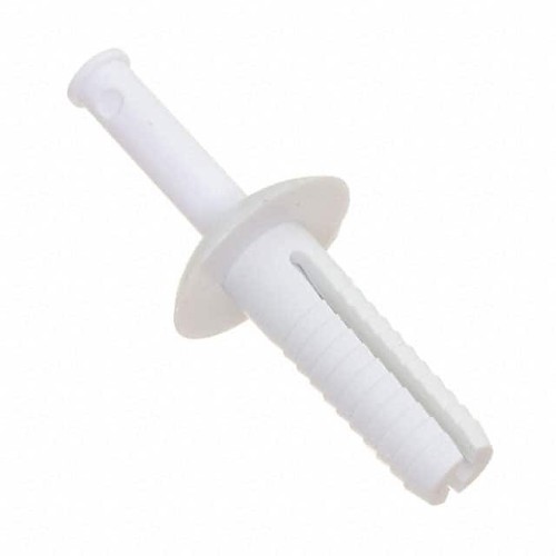 Drive Anchor, 3/4 in Overall Length, Mushroom Head, Nylon, Push-Rivet, 1/4 in Hole Diameter