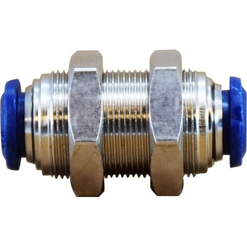Push-In Union Branch Tee, Bulkhead, Branch Tee, 1/4 in Nominal, Tube, Brass