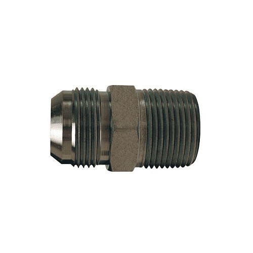 Hydraulic Connector, Straight, 3/4 in Male JIC, Steel, 37 deg, 1.95 in Length, 5000 psi