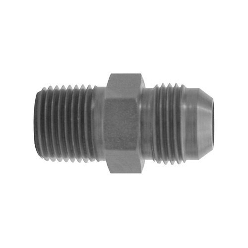 Hydraulic Connector, Straight, 3/4-16 in Nominal, 3/4 in Male JIC, Steel, 37 deg, Zinc Plated