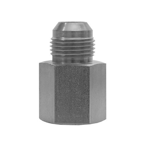 Hydraulic Connector, Straight, 7/16-20 in Nominal, 1/4 in Female JIC, Steel, 37 deg, Zinc Plated