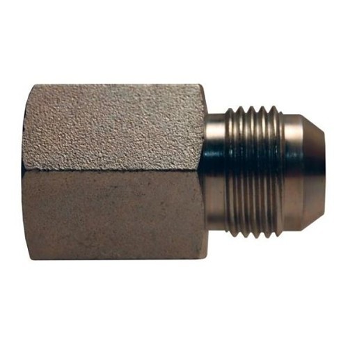 Hydraulic Connector, Straight, 9/16-18 in Nominal, 3/8 in Female JIC, Steel, 37 deg, Zinc Plated