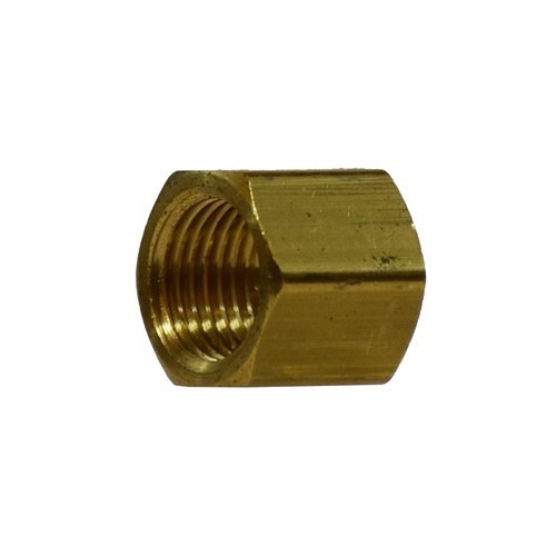 Pipe Cap, Hex, Cap, 3/8 in Nominal, Brass