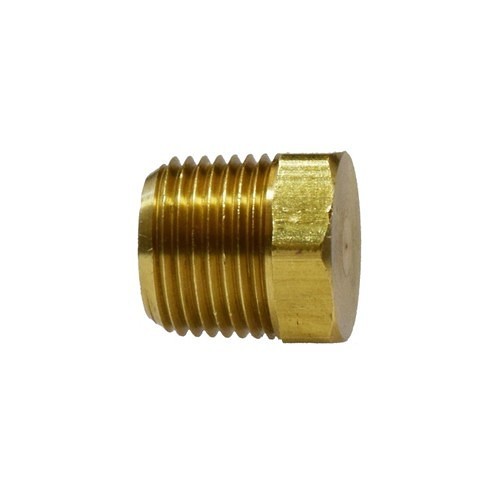 Pipe Plug, Corded, Plug, 3/4 in Nominal, MIP, Brass, 1.06 in Hex, 0.94 in Length