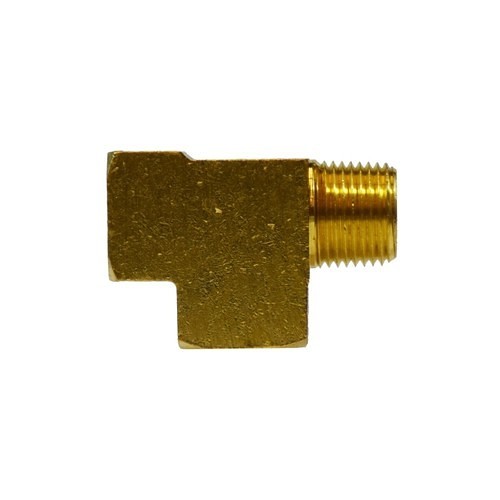 Street Tee, Barstock, Street Tee, 1/2 in Nominal, NPTF, Brass
