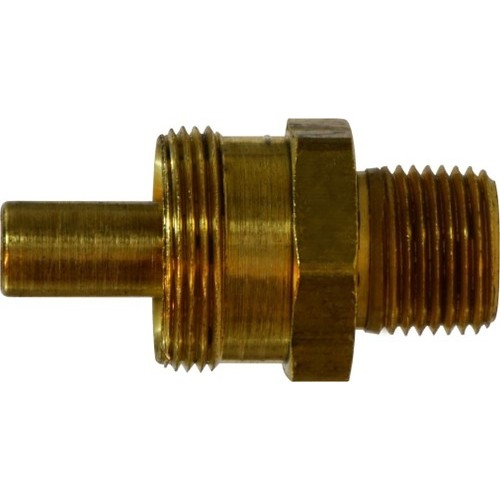 Air Brake Adapter, Adapter, 1/2 x 3/8 in Nominal, Hose x Male Pipe, Brass, 125 psi, -40 to 120 deg F