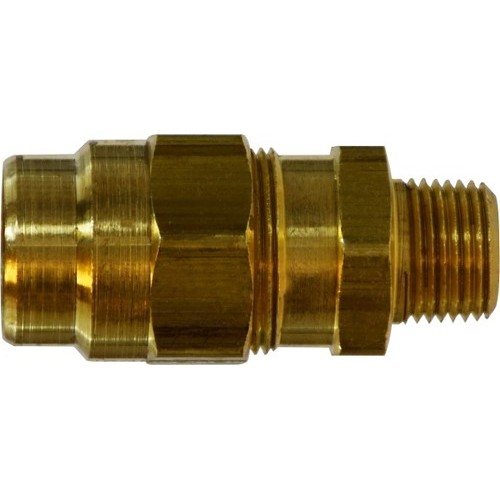 Air Brake Adapter, Adapter, 3/8 x 1/4 in Nominal, Hose x Male Pipe, Brass, 125 psi, -40 to 120 deg F