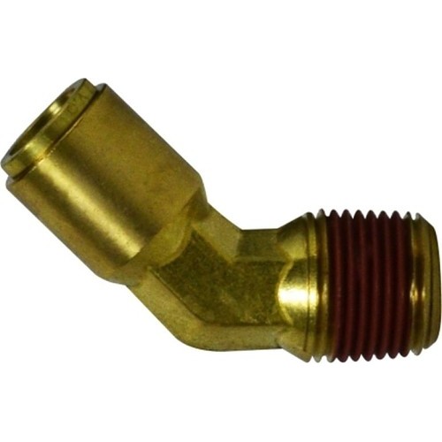 Push-In Elbow, Elbow, 5/8 x 1/2 in Nominal, Tube x MNPTF, Brass