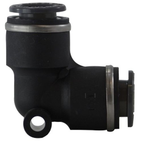 Push-In Union Elbow, Composite Body, Elbow, 1/4 in Nominal, Tube, Brass, 145 psi, -40 to 140 deg F
