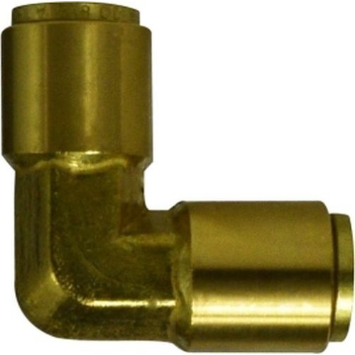 Push-In Union Elbow, Elbow, 3/8 in Nominal, Tube, Brass, 150 psi, -40 to 200 deg F