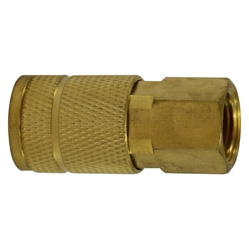 Midland Industries MIDCO 28507 Pneumatic Female Pipe Coupler, 1/4 in Nominal, FNPT, Brass