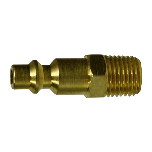 Midland Industries MIDCO 28546B Pneumatic Male Plug, 1/4 in Nominal, MNPT, Brass