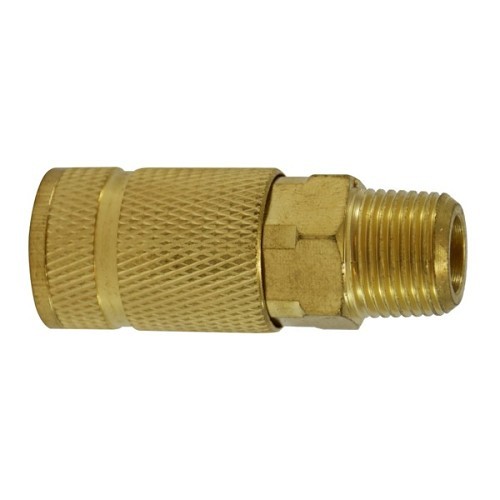 Midland Industries MIDCO 28594 Pneumatic Coupler, 3/8 in Nominal, MNPT, Brass
