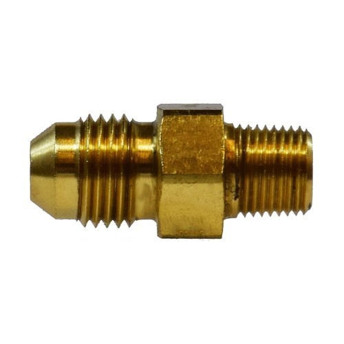 Midland Industries MIDCO 28702 Pipe Adapter, 7/16-20 x 1/4 in Nominal, JIC 37 Deg Flare x MNPT, Brass