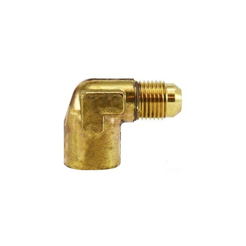 Midland Industries MIDCO 28975 90 deg Forged Elbow, 9/16-18 x 3/8 in Nominal, JIC 37 Deg Flare x MNPT, Brass