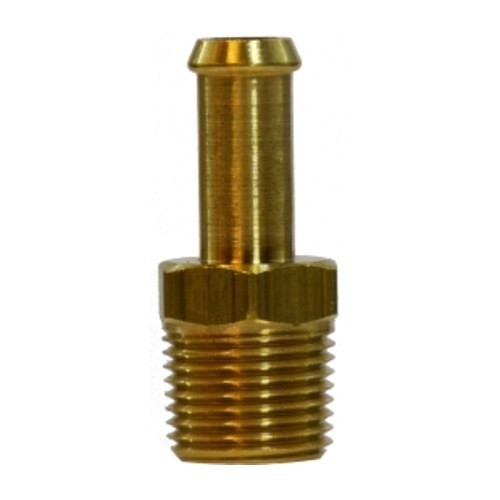 Midland Industries MIDCO 32182 Bubble Barb Male Adapter, Adapter, 3/8 x 5/8 in Nominal, Hose Barb, Brass