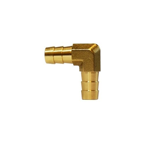 Midland Industries MIDCO 32434 Rigid Male BSPT Adapter, 90 deg Elbow, 5/8 in Nominal, Hose Barb, Brass