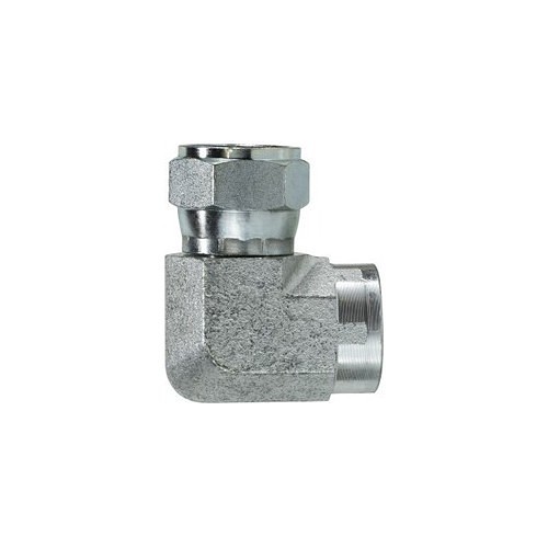 Midland Industries MIDCO 6503-12-12 Hydraulic 90 deg Elbow, 1-1/16-12 x 3/4 in Nominal, JIC Swivel x Female, Steel
