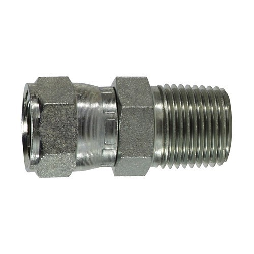 Midland Industries MIDCO 6505-12-12 Hydraulic Pipe Adapter, 1-1/16-12 x 3/4 in Nominal, JIC Swivel x Male, Steel