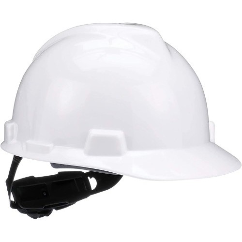 Midwest Marketing V-GARD® MSA-4FR-BREC Hard Hat, Fastrac Ratchet Suspension, Full-Brim White