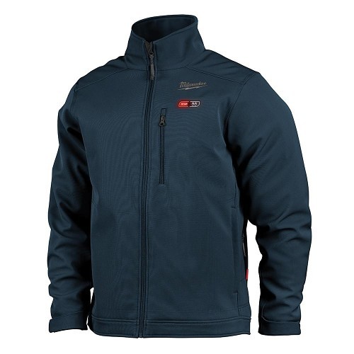 Milwaukee® 204BL-21XL M12™ TOUGHSHELL™ Heated Jacket, XL, Blue, TOUGHSHELL™ Stretch Polyester Outer/Brushed Tricot Inner, Resists: Wind/Water