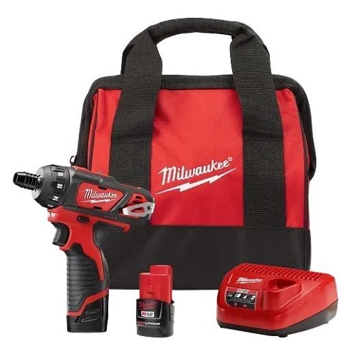 Milwaukee® 2406-22 Screwdriver Kit, 1/4 in Chuck, 275 lb-in, 12 V, 6-3/4 in Overall Length