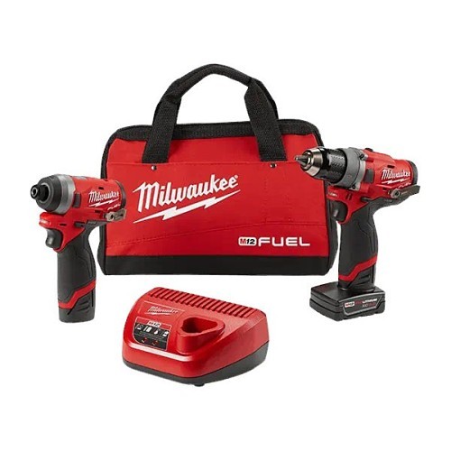 Milwaukee® 2596-22 Combo Kit Drill Driver & impact Driver, Kit, 0 to 3300 rpm No-Load Speed, CP2.0 Battery, Yes Battery Included