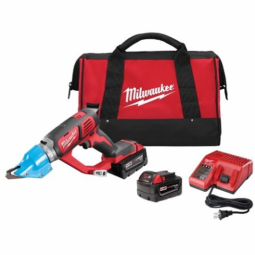 Milwaukee® 2636-22 Double Cut Shear Kit, Kit, Cutting Capacity: 14 to 16 ga, Lithium-Ion Battery, Yes Battery Included