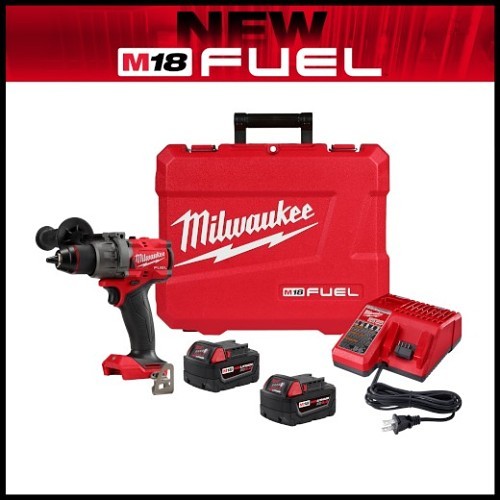 Milwaukee® 2904-22 Hammer Drill/Driver Kit, 1/2 in Chuck, Keyless Chuck, 18 V, 2100 rpm No-Load Speed, Lithium-Ion Battery, Yes Battery Included