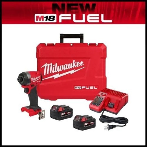 Milwaukee® 2953-22 Hex Impact Driver Kit, 1/4 in Drive, 2000 lb-in, 18 V, Yes Battery Included