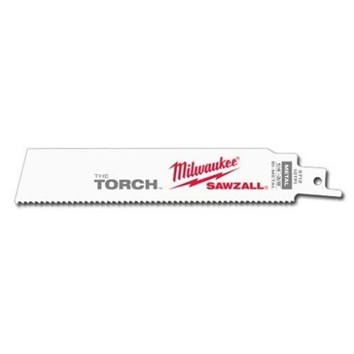 Milwaukee® 48-00-5712 Reciprocating Saw Blade, 6 in Length, 1 in Width, 10, Bi-Metal Body, Universal Tang
