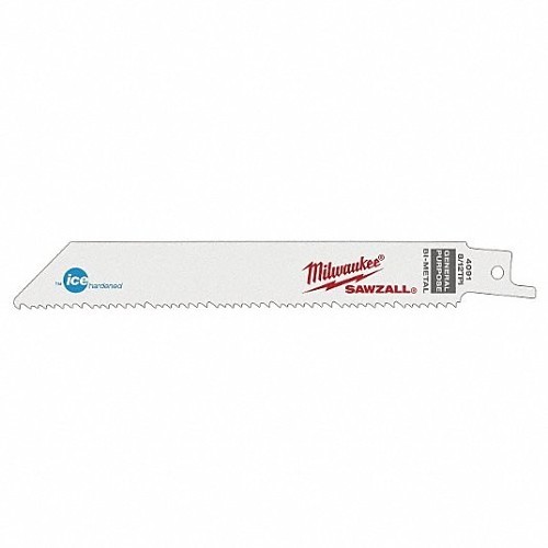 Milwaukee® 48-01-8091 Reciprocating Saw Blade, 6 in Length, 0.045 in Width, 8 to 12 TPI, Bi-Metal Body