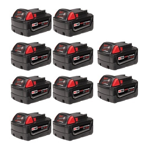 Milwaukee® 48-11-1851 Extended Capacity Battery, Bare Tool, 5 Ah Battery, Lithium-Ion Battery, 18 V Charge