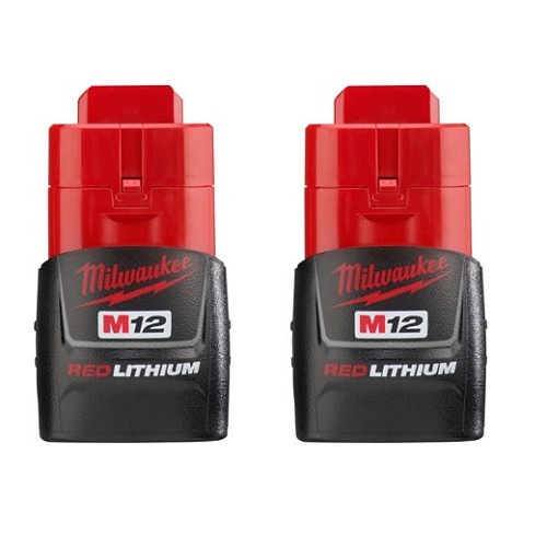 Milwaukee® 48-11-2411 Compact Battery, Bare Tool, 1.5 Ah Battery, Lithium-Ion Battery, 12 V Charge, For Use With: Milwaukee M12 Cordless Tools