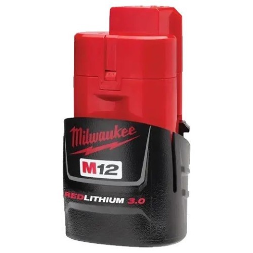 Milwaukee® 48-11-2430 Compact Battery Pack, Lithium-Ion Chemical System, 12 V Nominal, 3 Ah Nominal