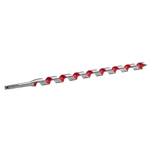 Milwaukee® 48-13-6000 Ship Auger Bit, 1 in Diameter, 18 in Overall Length, 15 in Flute Length, Wide Flute, 7/16 in Shank