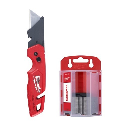 Milwaukee® 48-22-1504 Folding Utility Knife, Straight Blade, 1-1/4 in Blade Length, Steel Blade, Pocket Clip Included: Yes