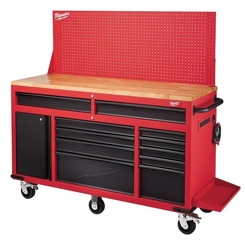 Milwaukee® 48-22-8560 Mobile Work Station, 69.2 in Width, 24.4 in Depth, 2200 lb, Red